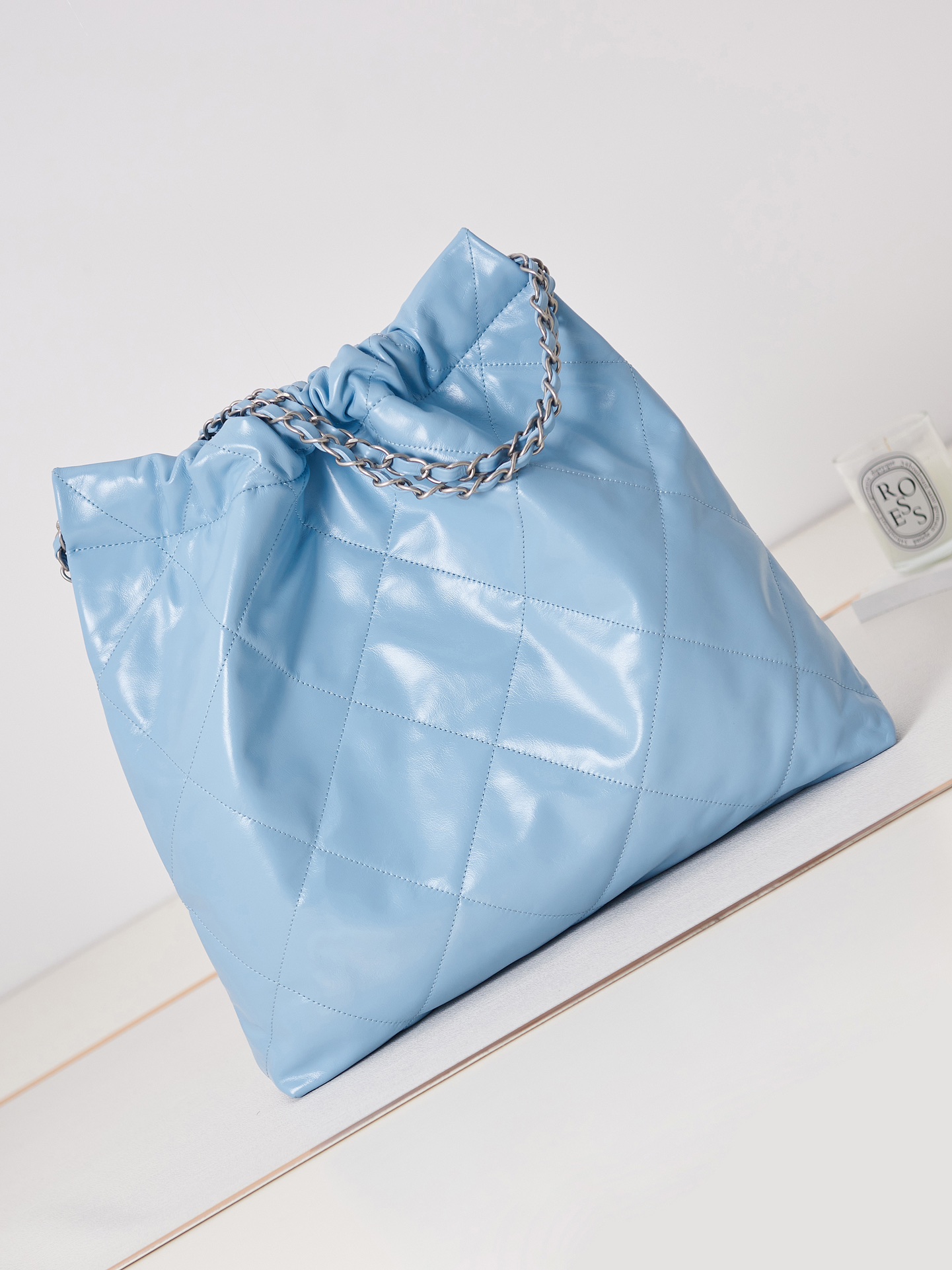 Calfskin 22 Handbag Shoulder Bag AS3261 Light Blue